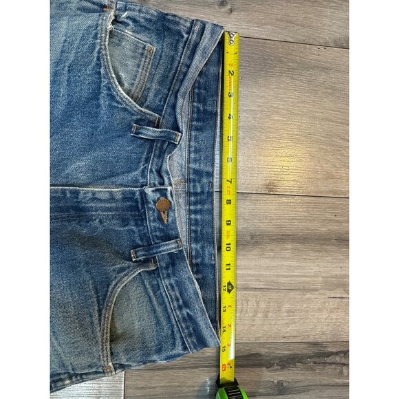 Vintage Rustler 32x30 Blue Denim Jeans Straight Leg Distressed Style Made In Mex - Picture 11 of 12